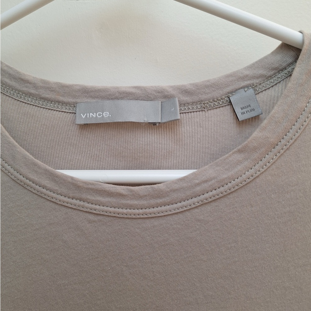 Vince Large Oversized Taupe T-Shirt